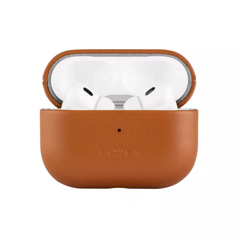 Fiksēts | Austiņu maciņš ar MagSafe atbalstu | Apple AirPods Pro 2/Pro 2 (USB-C) | Brūns | Āda