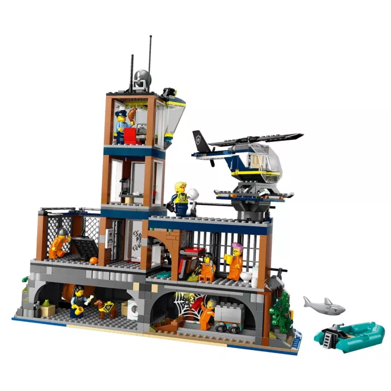 LEGO City Konstrukciju rotaļlieta Policijas iecirknis Cietuma sala 60419 — 980 detaļas, 7 minifigūras, 370×400×160 mm