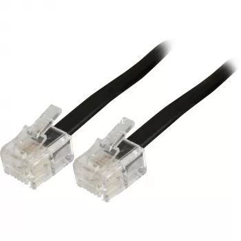 Modulārais tālruņa kabelis Goobay 50317 RJ-11 RJ-11 3 m melns