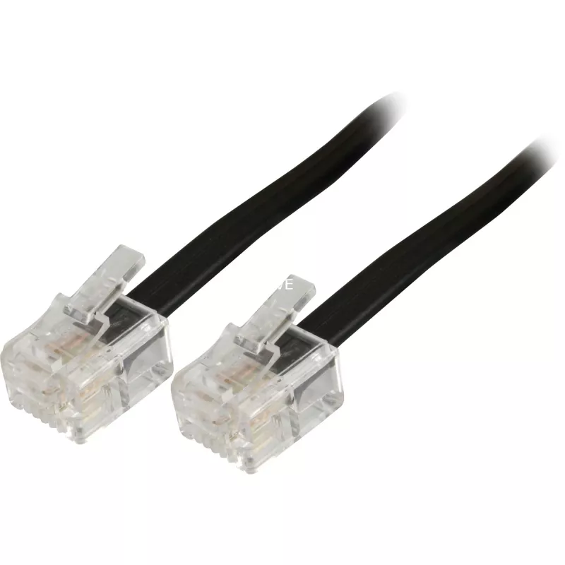 Modulārais tālruņa kabelis Goobay 50317 RJ-11 RJ-11 3 m melns