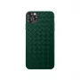 Aizsargājošs mīksts vāciņš Devia iPhone 11 Pro Max ar auduma raksta dizainu, zaļš