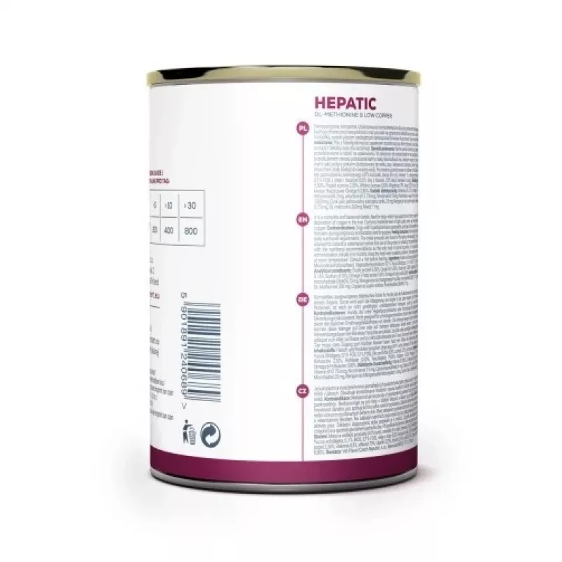 Mitrā suņu barība VETEXPERT Veterinary Diet Hepatic suņiem, 400 g, aknu atbalsts, gaļas garša