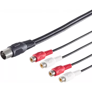 ShiverPeaks Diodenstecker 10231 5 kontaktu uz 4 RCA kabeļa adapteris, 0,20 m