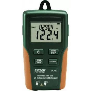 EXTECH DL160 V/AC - A/AC-Dual TrueRMS-Data Logger, 2 kanālu, 10 - 600 V/AC, 10 - 200 A/AC, CAT III 60 (DL160)