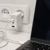 Lādētājs QOLTEC 100W GaN USB-C Dual PD 5–20V 1.5–5A, 2×USB-C