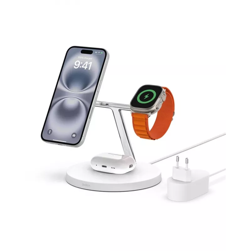 Belkin WIZ017vfWH austiņu bezvadu ātrā uzlāde iekštelpām AC balts