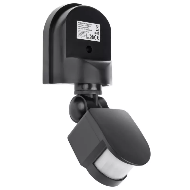 Maclean MCE25 GR sienas kustības un krēslas sensors, 180°, 1200W, pelēks
