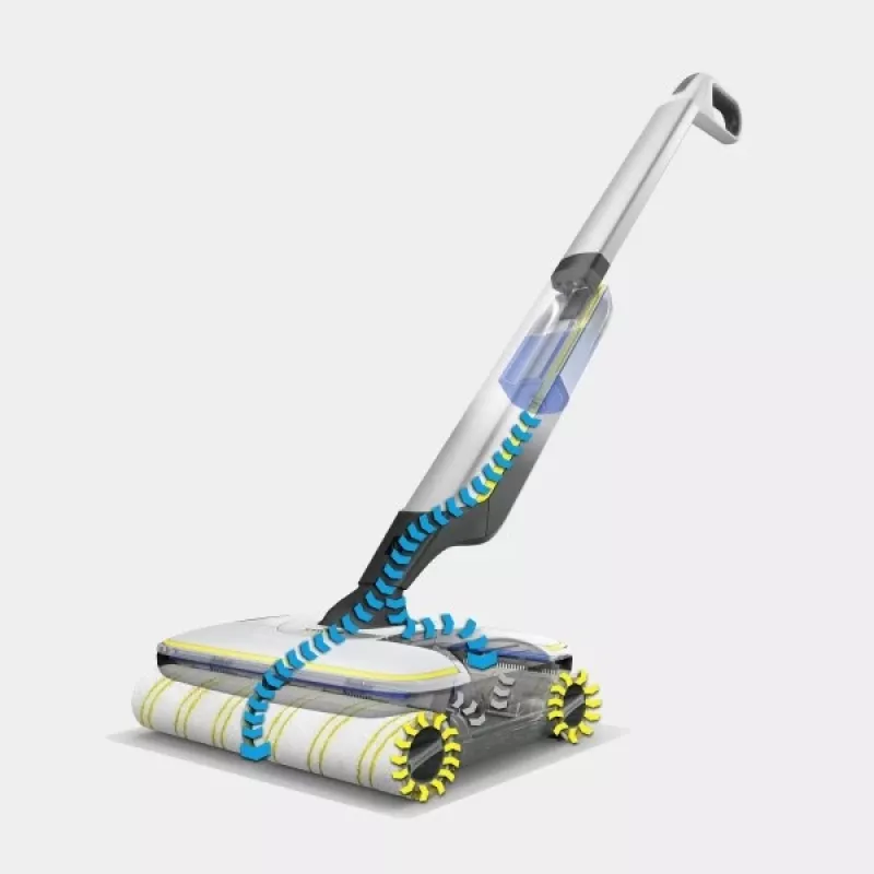 Kärcher FC 7 CORDLESS Elektriskā slota ar akumulatoru, mitrā tīrīšana, bez maisa, melna, balta, dzeltena, 2,85 Ah