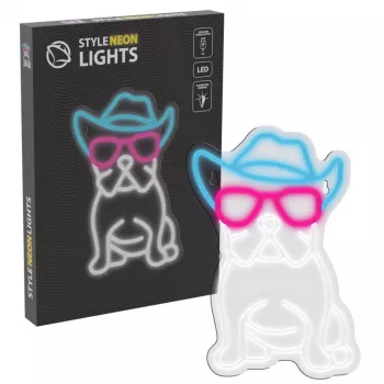 MANTA SNL114MT neona lampa “Bulldogs ar brillēm”