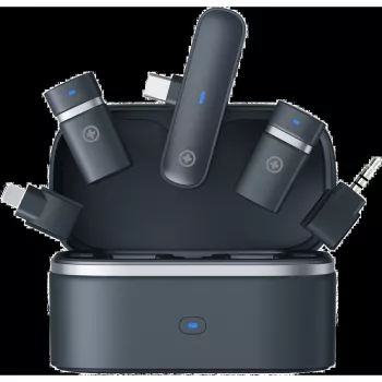 Bezvadu mikrofonu komplekts Plusonic PS-TDS9 ar USB-C, Lightning un 3,5 mm savienotājiem