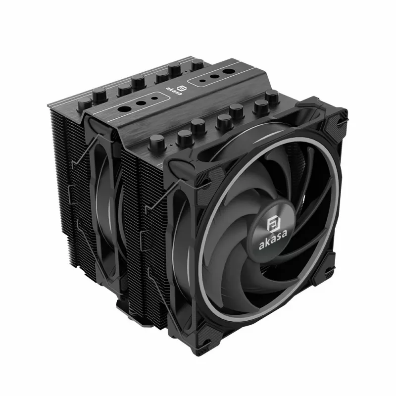 Gaisa dzesētājs Akasa SOHO H7 12 cm Melns 500-2000 RPM Keramikas gultnis