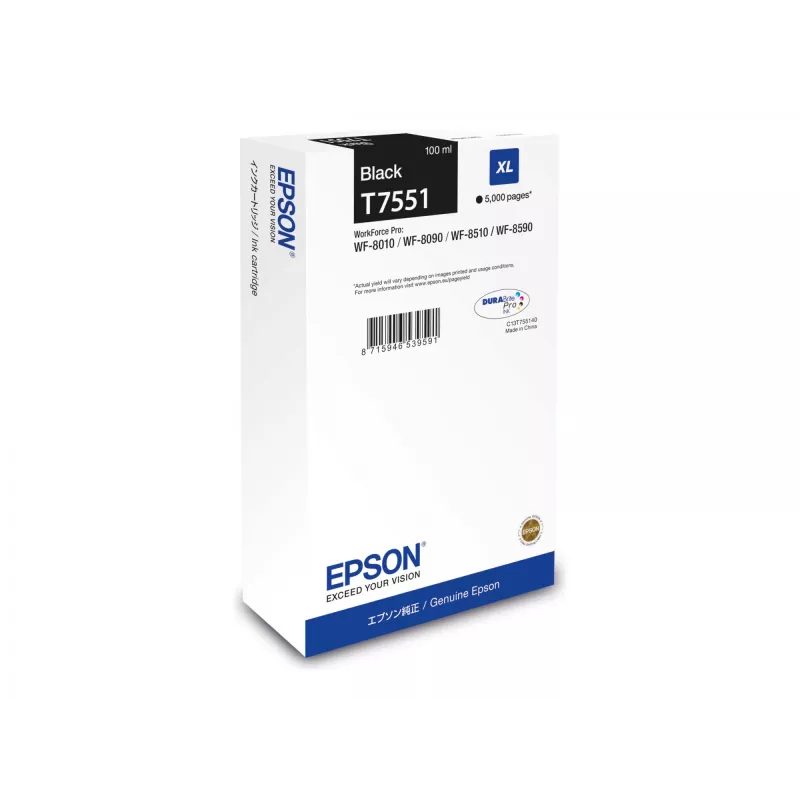 Epson C13T75514N tintes kasetne 1 gab. Oriģināla Augstas (XL) ietilpības Melna