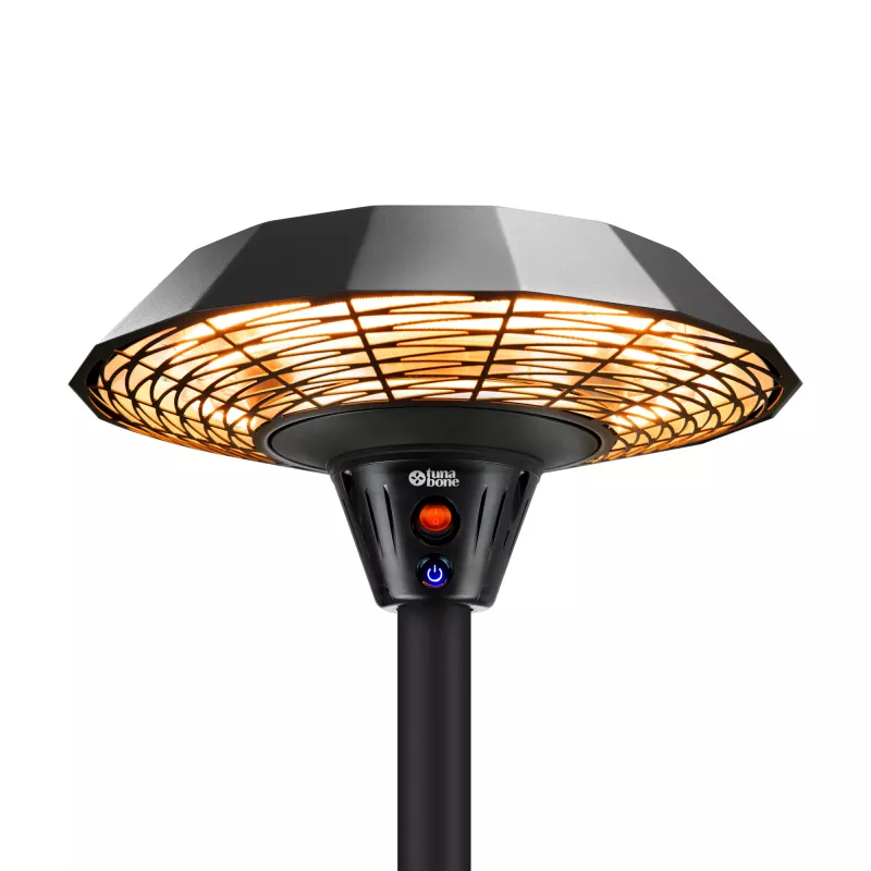 Elektriskais stāvošais infrasarkanais terases sildītājs TARGUS TB2068S-01, 2000 W, 3 jaudas līmeņi, IP45, līdz 20 m²