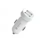 Auto lādētājs Devia Smart Series Lightning 5V 3.1A Dual USB balts
