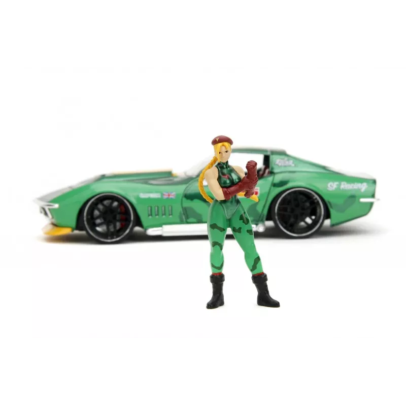 Auto Jada Toys Street Fighter 1969 Chevrolet 1:24 metāliska zaļa