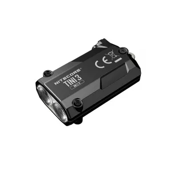Atslēgu piekariņa lukturītis Nitecore TINI3 melns 600 lm USB uzlādējams