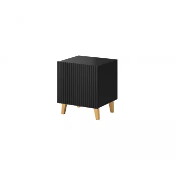 Naktsskapīšu komplekts cama meble PAFOS, 2 gab., 45×40×51 cm, matēti melns, MDF/skaidu plātne