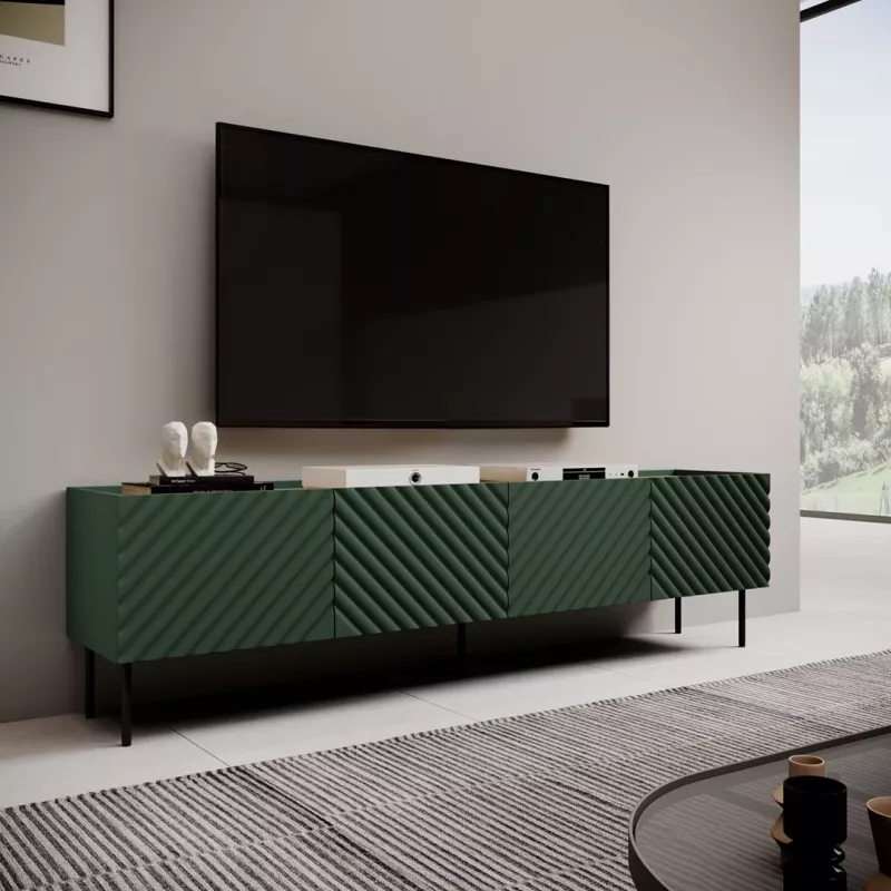 4D RTV skapis ONDA 200x40xH54.35 zaļš (stāvošs vai stiprināms pie sienas)