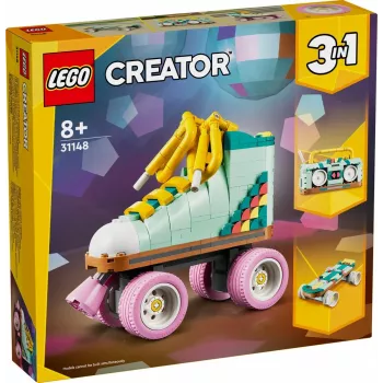 LEGO Creator būvējamas retro skrituļslidas, komplekts 31148, 2-in-1 modelis, 342 detaļas, 140×160×70 mm