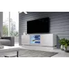 TV cabinet cama meble QIU 160 — MDF balta gloss, 1600×420×570 mm