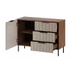 Kumode Cama Meble ALMERA 104x42x75 cm, riekstkoka/kašmira krāsā, 3 atvilktnes, skaidu plāksne