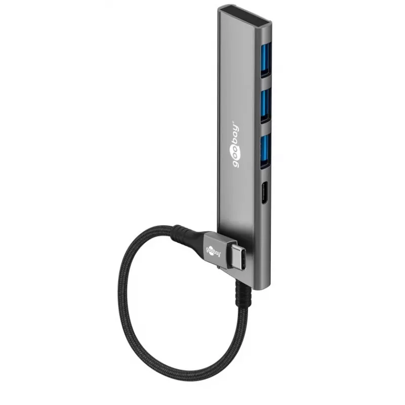 Goobay Slim 4-Port USB-Hub USB-C uz/USB-A 5 Gbit/s - -Plug> 1x (76562)