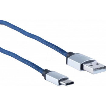 USB kabelis ShiverPeaks BS14-50030 2m USB A USB C zils