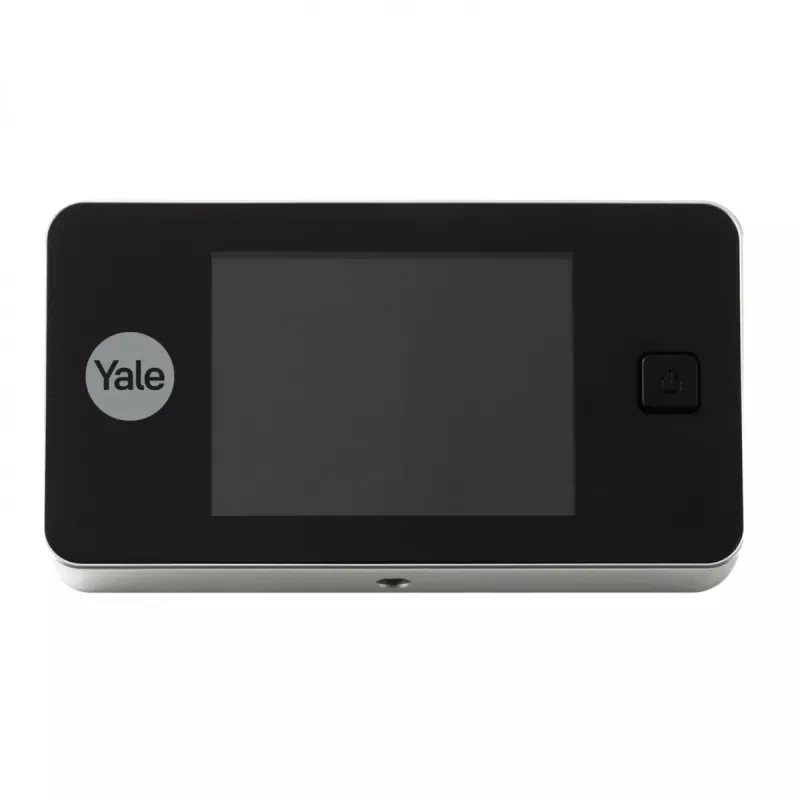 Digitālais durvju skatu meklētājs Yale 45-0500-1432-00-6011 — 3,2 collu LCD, 105° skata leņķis, 110° leņķis, melns, 2×AAA