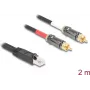 DeLOCK audio kabelis 2 m RJ-45 2 x RCA Melns 88171