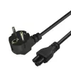 Strāvas kabelis Savio Strom IEC 60320 C5 CEE 7/7 3m Melns C5 savienotājs Tips C
