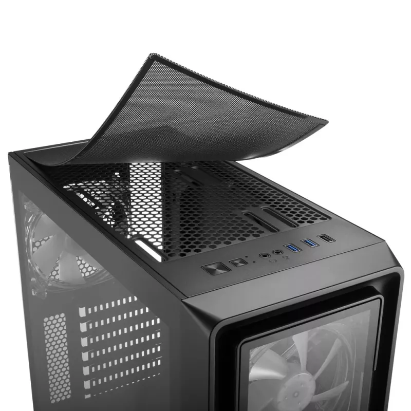 PC korpuss Sharkoon TK4 RGB Midi Tower Melns
