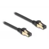 Tīkla kabelis DeLOCK RJ45 Cat.6A vīriešu-uz-vīriešu S/FTP 0.3m melns