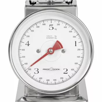Mehāniskie virtuves svari ProfiCook PC-KW 1247 — nerūsējošais tērauds, 5 kg ietilpība, 1 L bļoda, taras funkcija