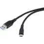 USB kabelis USB 3.2 Gen1 3.0 3.1 USB-C spraudnis 3,00 m melns (RF-4995178)