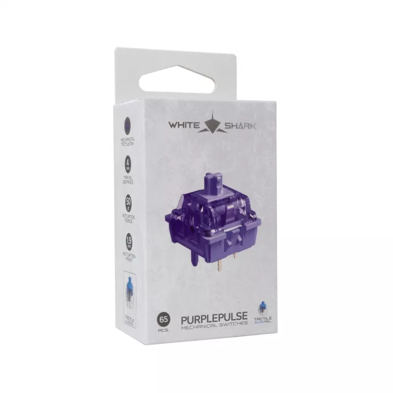 White Shark Purplepulse Mechanical Switches 65 pcs.