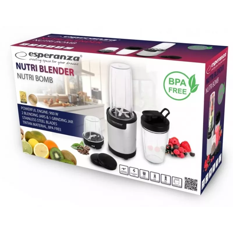 Galda blenderis Esperanza EKM030 melns nerūsējošais tērauds