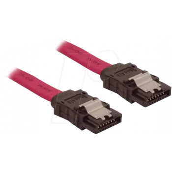 SATA kabelis LOGON TAKA100MET 1 m SATA 7-pin Melns Sarkans