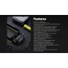 Galvenais lukturis Nitecore HC70 UHE — galvas lentes lukturītis, 1600 lūmenu, triecienizturīgs, ūdensizturīgs, 0,172 kg, melns