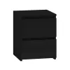 Naktsgaldiņš top e shop M2 CZERŃ, 2 atvilktnes, melns, 300×300×400 mm