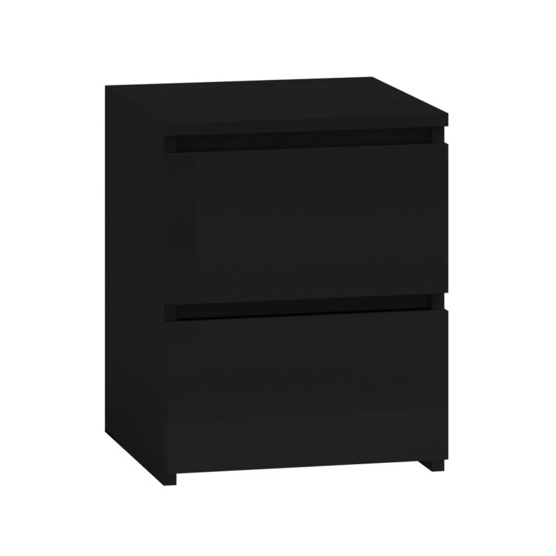 Naktsgaldiņš top e shop M2 CZERŃ, 2 atvilktnes, melns, 300×300×400 mm