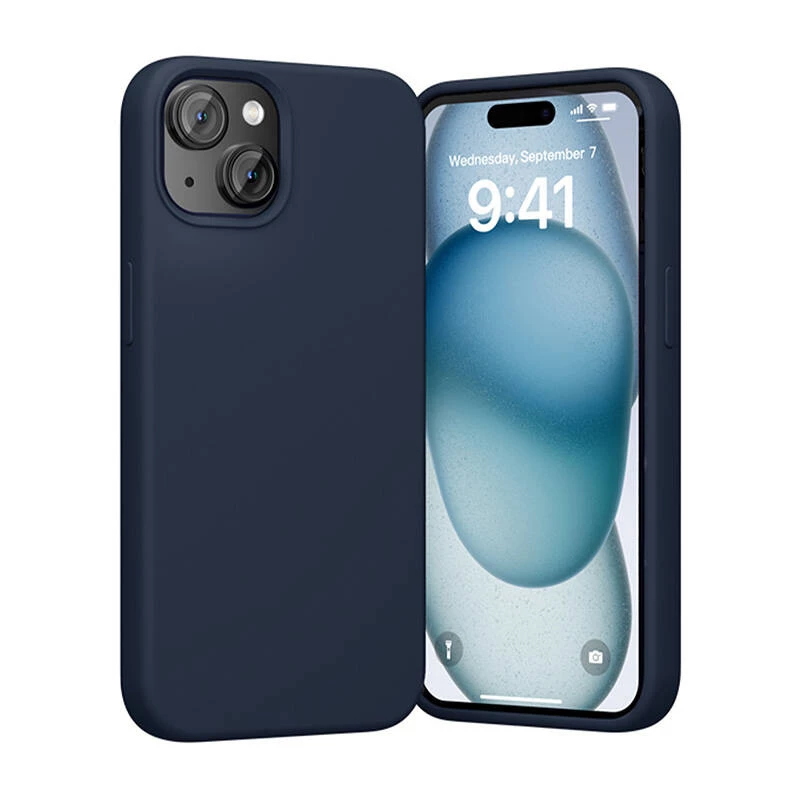 Silikona maciņš Vention KUFL0-20 iPhone 15 Plus, zils — mīksts aizsargvāciņš, plāns piegulums