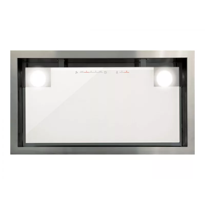 Cata tvaika nosūcējs GC DUAL A 45 XGWH, energoefektivitātes klase A, platums 45 cm, 820 m³/h, skārienjutīga vadība, LED, balts stikls