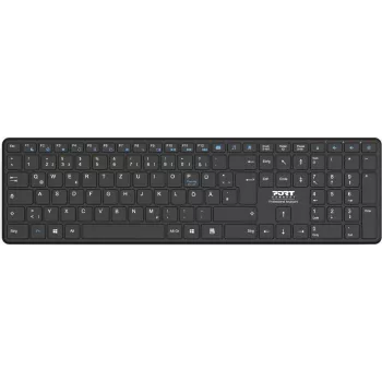 Tastatūra Port Designs 900903-R-DE Bluetooth QWERTY vācu melna