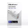 Lādētājs QOLTEC 51824 GaN 35W USB-C PD & USB QC 3.0, 5–20V, 1x USB-C, 1x USB-A