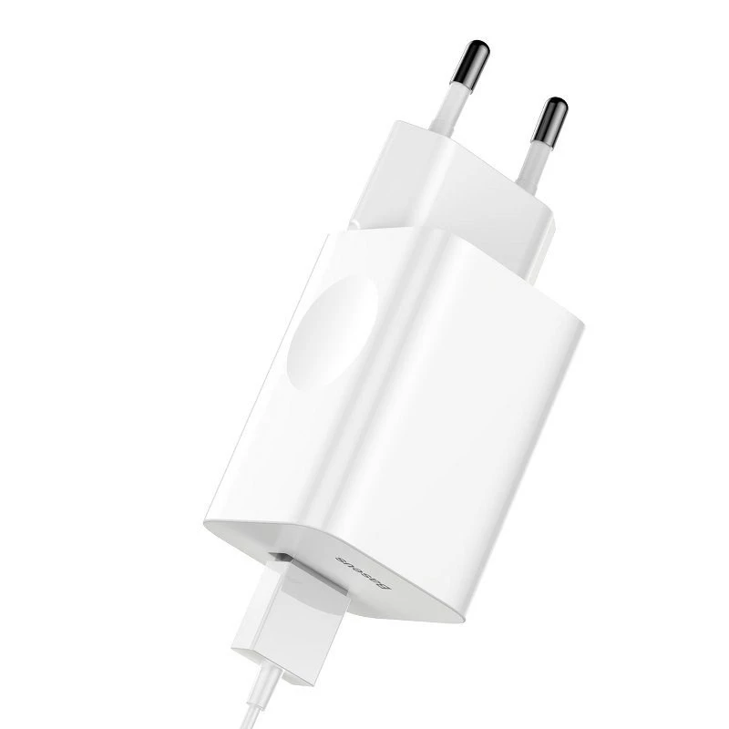 Lādētājs Baseus Quick Charger CCALL-BX02, maks. 24 W, USB Fast Charge 3.0, balts, 100–240 V