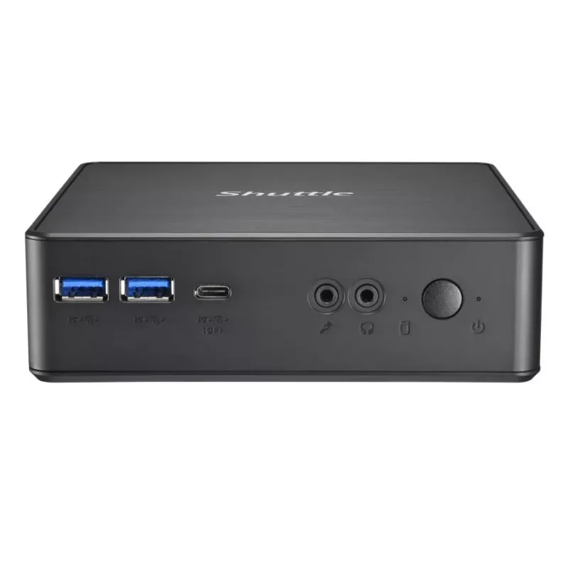 Shuttle XPC Nano PC NC40U5, Intel Core i5-1235U, 1x HDMI, 1x DP, 1x USB-C/DP, 6x USB3.2, 1x 2.5 collu slots, 2x M.2, 1x LAN, RAID, 24/7 nepārtraukta darbība, iekļauts VESA un statīvs