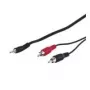 Wentronic Goobay 3,5 mm ligzdas/RCA adaptera kabelis, melns, 15 m - 3,5 mm spraudnis (3 kontaktu, stereo) > 2x RCA spraudnis (audio kreisais/labais) (50780)