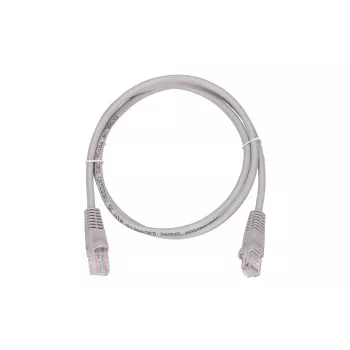 LAN ielāpu vads Extralink Cat5e UTP 1 m, RJ-45 uz RJ-45, pelēks