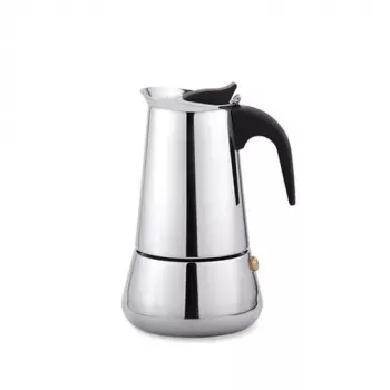 Moka katls Maestro MR-1660-9, plīts virsmas kafijas automāts 6 tasītēm, melns