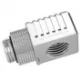 Barrow 90° adapteris G1/4 iekšvītne uz G1/4 iekšvītne, modelis FBFTWT90-V2 S, sudraba, grozāmais savienotājuzmavas šķidruma dzesēšanai